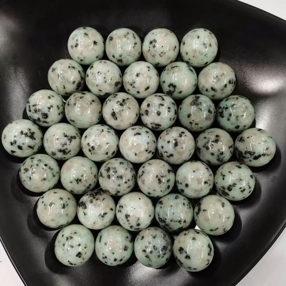 GKNET 20pcs Natural Lotus Jasper Stone Gemstones Harmony Round Ball Sphere 25mm Reiki