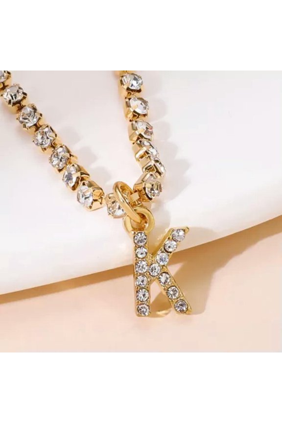 26 Letters Fashion Gold Plated Zircon Anklet Foot Beach Ankle Bracelet Women New-K