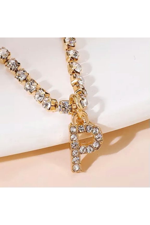 26 Letters Fashion Gold Plated Zircon Anklet Foot Beach Ankle Bracelet Women New-P