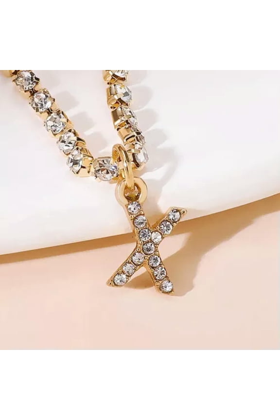 26 Letters Fashion Gold Plated Zircon Anklet Foot Beach Ankle Bracelet Women New-X