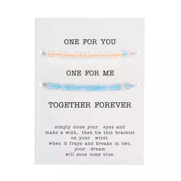 GKNET 2PCS Glow In The Dark Luminous Bead Bracelet Adjustable Women Delicate Jewelry Party New-2PCS Luminous Bracelet#7