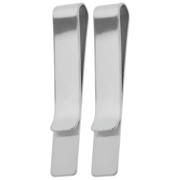 GKNET 2Pcs Clip on Bow Ties Silver Clips Necktie Clasp Lettering