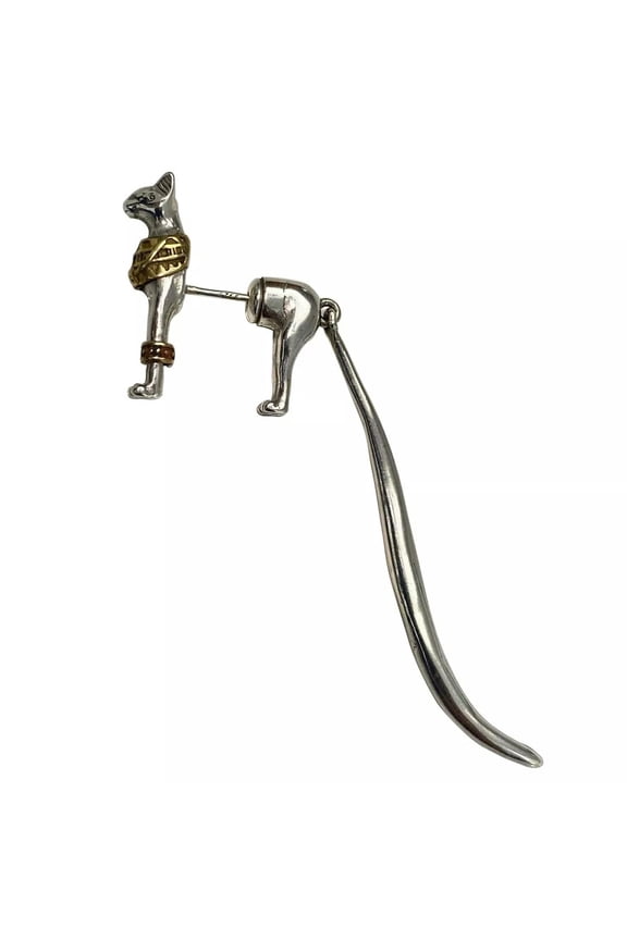 2X Gothic Egyptian Bastet Cat Earrings Rock Punk Ear Stud Vintage Retro Jewelry