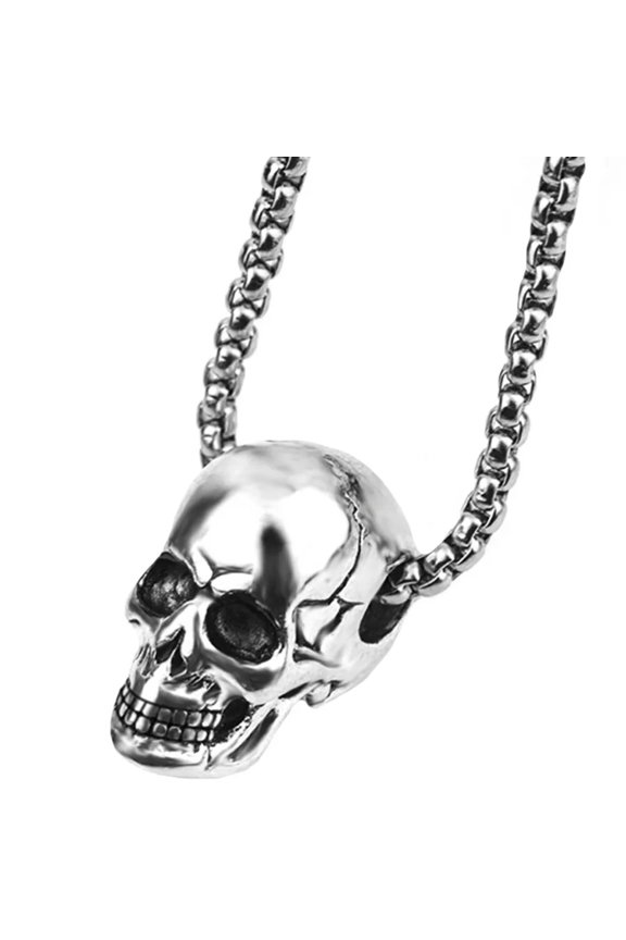 2pcs Chic Neck Chain Halloween Skull Chain Fashion Man Choker Man Skull Necklace