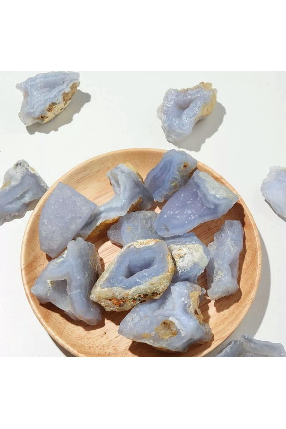 30-50g AAA Natural Blue Lace Agate Druzy Geode Quartz Crystal Specimens Gemstone