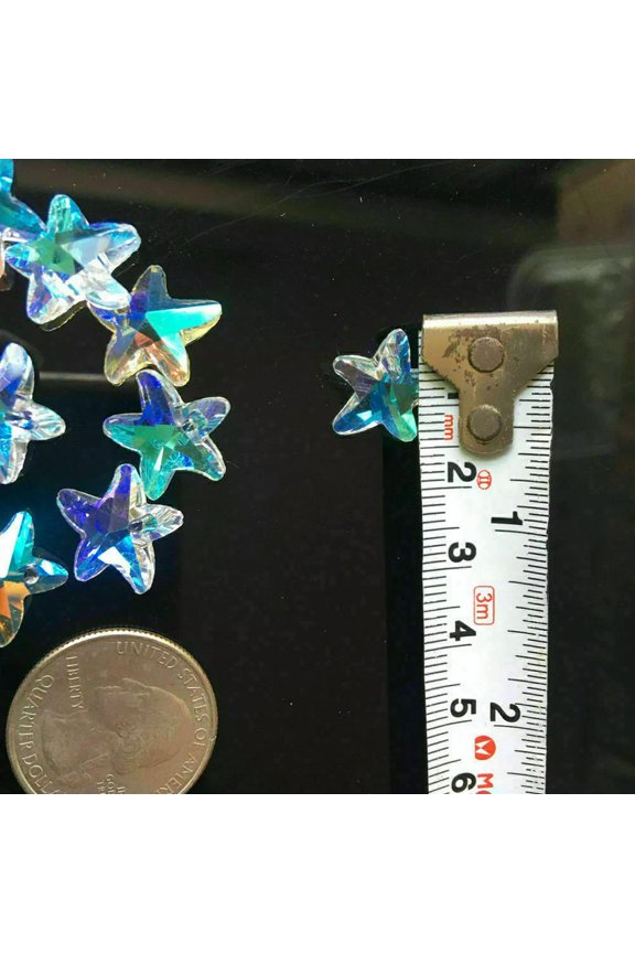 30PC AB Aurora Feng Shui Faceted Prism Star Crystal Pendant Suncatcher Decor