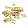 thumbnail image 1 of GKNET 30X Brass Folded Fan Charms 5 Holes Chandelier Earring Connector For Diy Jewelry, 1 of 6