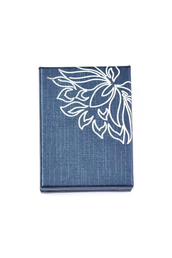 30pcs Delicate Jewelry Gift Boxes Flower Cardboard Packaging Necklace Earring Ring-Marine Blue