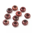 thumbnail image 1 of GKNET 30pcs Natural Gemstone European Beads Rondelle Loose Large Hole Stone 14x8mm-Brecciated Jasper, 1 of 6