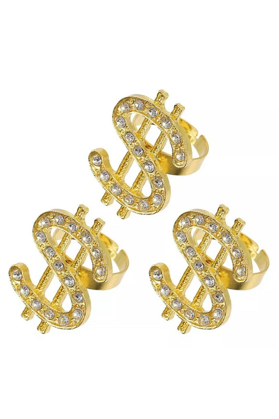 3pcs Dollar Money Delicate Jewelry Hip Hop Delicate Jewelry 80s Party Delicate Jewelry Rapper Accessories