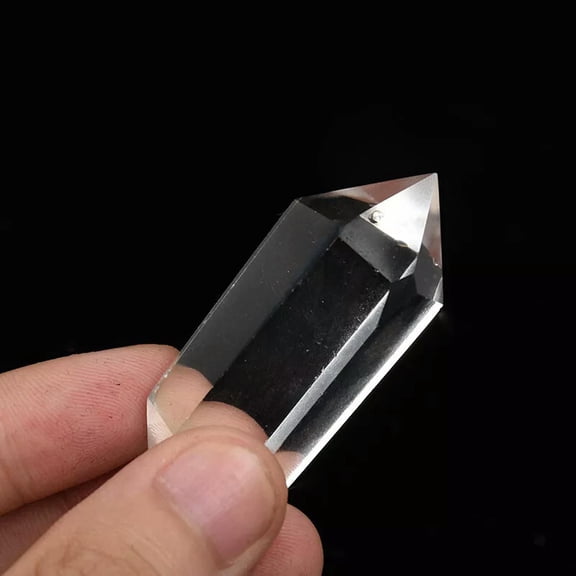 GKNET 40-50mm Natural Clear Quartz Crystal Stone Obelisk Point Wand Column Reiki Decor