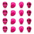 thumbnail image 1 of GKNET 40-50pcs Howlite Halloween Skull Head Beads 9mm Natural Stone Loose Bead-Deep Pink (40pcs), 1 of 6