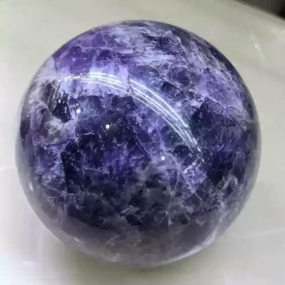GKNET 40~70mm Natural Amethyst Quartz Stone Sphere Crystal Ball Healing Gemstone-40mm