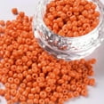 thumbnail image 1 of GKNET 400pcs Baking Paint Glass Beads Opaque Colours 4~5mm Lustered Loose Spacer Beads-OrangeRed, 1 of 6