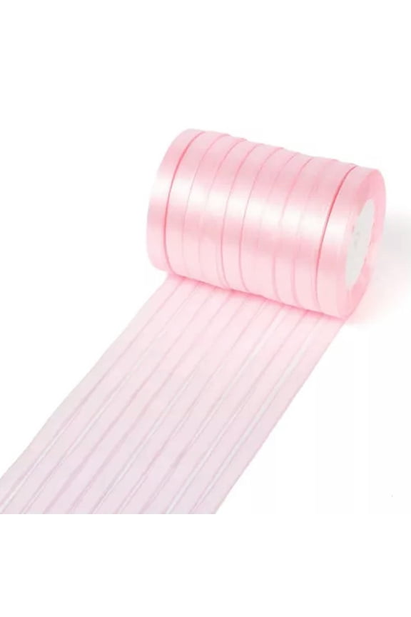 5-10rolls Satin Ribbons 250yards Single Face Gift Wrapping Party Decoration-10mm - 10rolls-Cyan