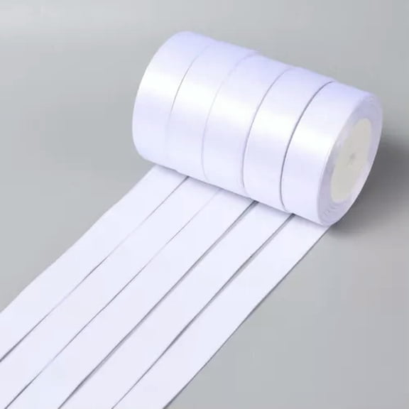 GKNET 5-10rolls Satin Ribbons 250yards Single Face Gift Wrapping Party Decoration-25mm - 5rolls-Dodger Blue