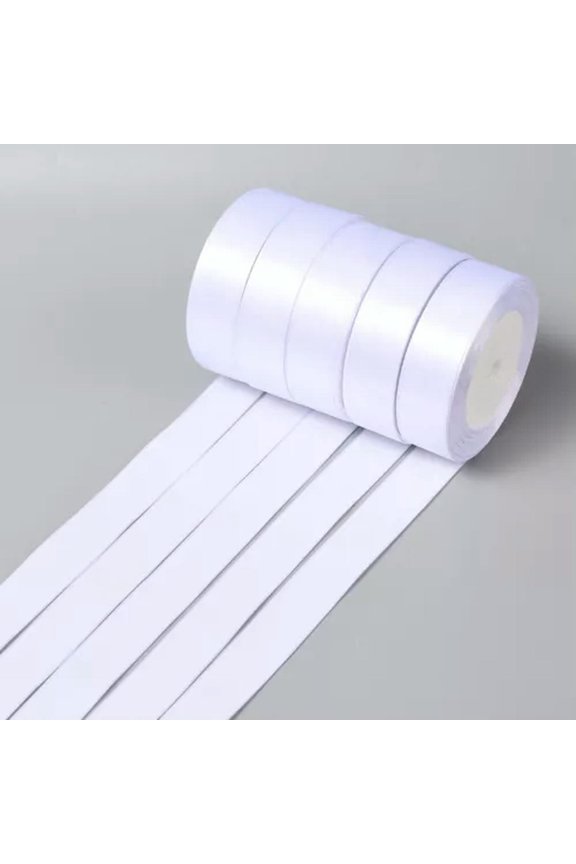 5-10rolls Satin Ribbons 250yards Single Face Gift Wrapping Party Decoration-25mm - 5rolls-Pearl Pink