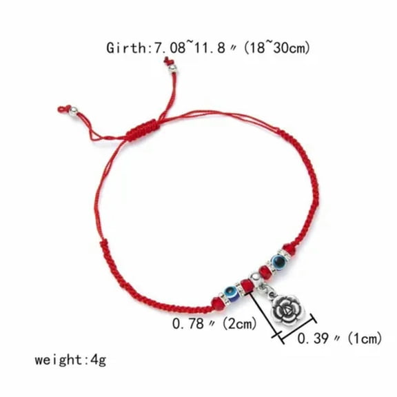 GKNET 5/7pcs Lucky Turkish Evil Eye Bracelet Women Handmade Braided Rope Jewellery New-Flower Lucky Evil Eye