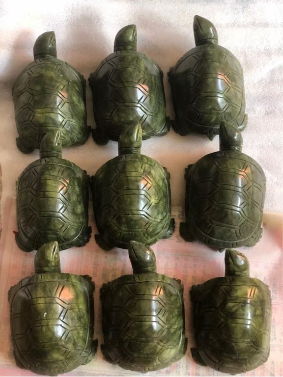 5.9" Natural Nephrite Jade Turtles ?? Skull Healing Energy Crystal Skull 1PC
