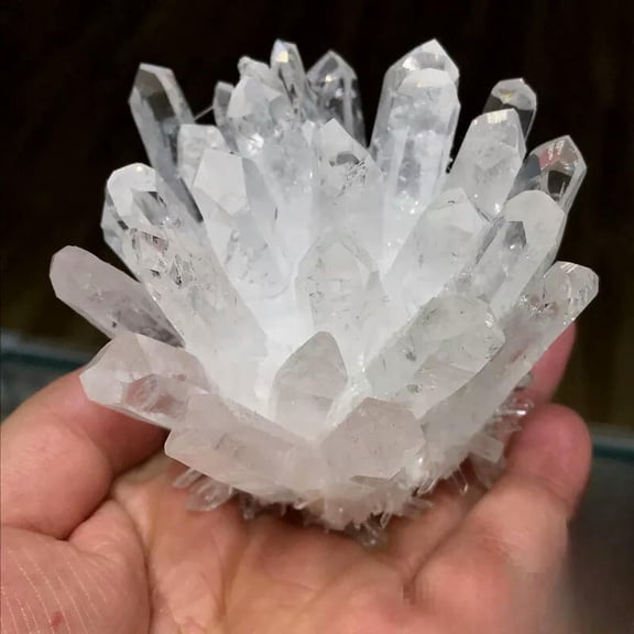 GKNET 500-600g Natural Clear Quartz Crystal Cluster Gemstone Rock Specimens Healing-default