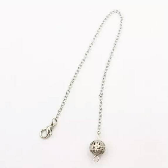 GKNET 50Pc Silver Plated Chain DIY Healing Reiki Pendulum Pendant Divination 7''(18cm)