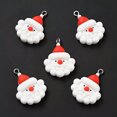 thumbnail image 1 of GKNET 50pcs Christmas Theme Opaque Resin Charms Pendants Snowman Hang Ornament-Santa Claus #01, 1 of 6