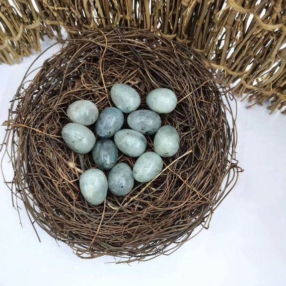 GKNET 50pcs Natural Labradorite Stone Crystal Egg Rock Original Stone Ornament