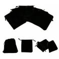 thumbnail image 1 of GKNET 50pcs Small Drawstring Velvet Bags Black 4.7x4 inch Delicate Jewelry Gift Pouches, 1 of 5