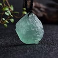 thumbnail image 1 of GKNET 5Pcs Natural Green Fluorite Quartz Crystal Pendant Raw Gemstone Amulet Ornament, 1 of 9