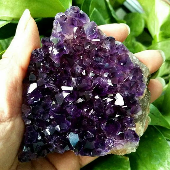 GKNET 5Pcs Natural Reiki Amethyst Quartz Crystal Cluster Rock Stone Druzy Geode Chakra-default