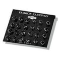 thumbnail image 1 of GKNET 6/12Pair Silver/Black Crystal Ear Studs Set Round Men Women Earrings Jewelry-black 12, 1 of 9
