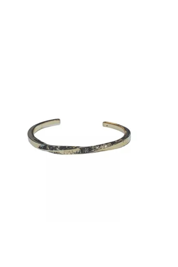 6.5 Inch Mobius Stainless Steel Mens Womens Bangle Bracelet Cuff-Gold