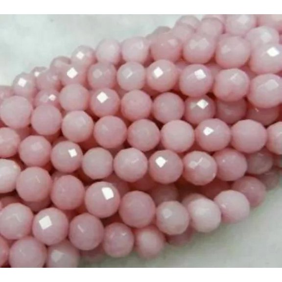 GKNET 6/8/10mm Faceted pink Ruby Loose Beads Gemstone 15" AAA ##R028 -10mm