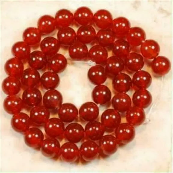 GKNET 6/8/10mm Red Ruby Round Loose Beads Gemstone 15"##CH352 -8mm