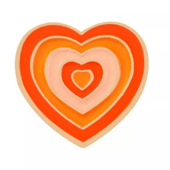 GKNET 7 Rainbow Heart Brooch Bag Creative Enamel Fashion Backpack Badge Lapel Pins US-7
