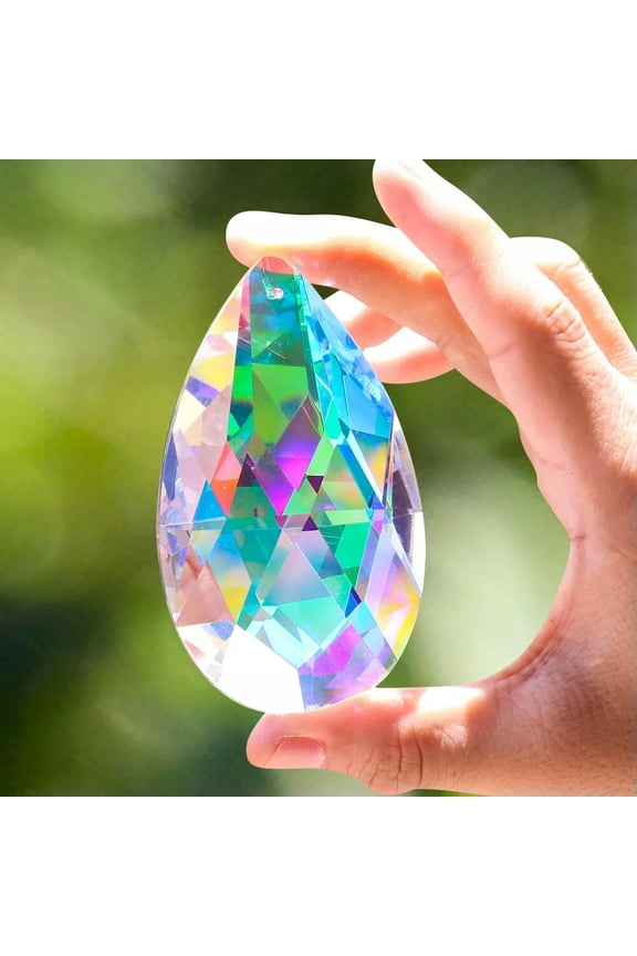 89MM AB Angel Tear Crystal Section Prism Pendant Colorful Home Decoration