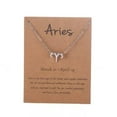 thumbnail image 1 of GKNET 925 Sterling Silver 12 Zodiac Constellations Horoscope Pendant Necklace Chain-Aries Silver, 1 of 8