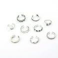 thumbnail image 1 of GKNET 9Pcs/Set Toe Rings For Women Open Ring Women Beach Foot Delicate Jewelry Set Adjustable-Silver, 1 of 9