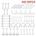 thumbnail image 1 of GKNET Acrylic Transparent Tongue Barbell Navel Ring Eyebrow Nose Body Piercing Jew-A01, 1 of 9