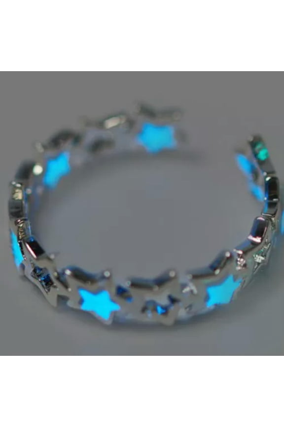 Adjustable Luminous Glow Ring Glowing In The Dark Delicate Jewelry Ring For Women Men-Star Blue