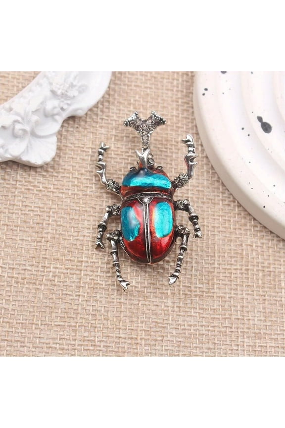 Alloy Enamel Beetle Brooch Fashion Insect Pin Men's Personalized Jewelry