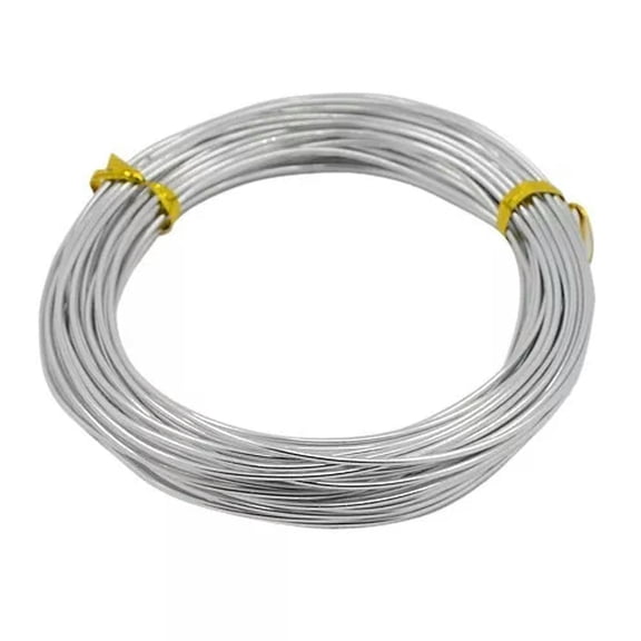 GKNET Aluminum Wire Beads Delicate Jewelry DIY Making Wrap Finding Craft Silver Cord 10m/roll-10x1.5mm