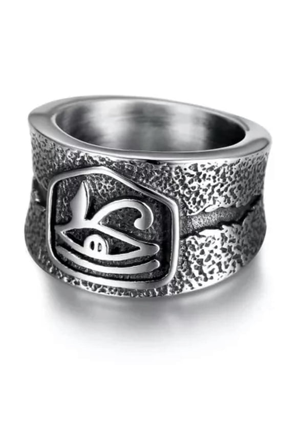Ancient Egyptian Culture Horus Eye Stainless Steel Polished Rings Size 7-13-13