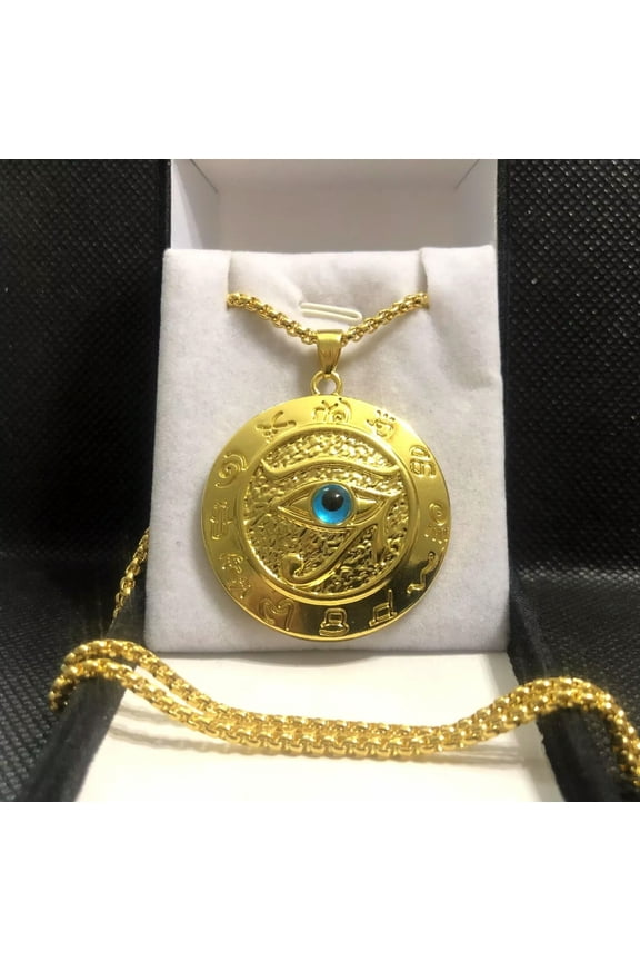 Ancient Egyptian The Eye Of Horus Eagle Head God Eye Pendant Necklace