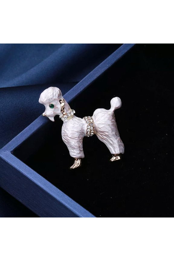 Animal Brooch Cute Dog Simple Corsage Alloy Rhinestones Pin