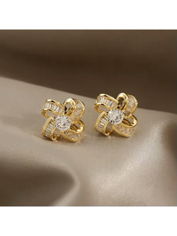 Aretes Argollas en Oro Pendientes Joyera Fina de Moda Regalos Para Mujer