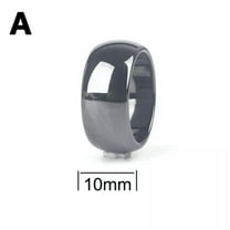 GKNET Black Hematite Magnetic Healing Ring Band Women Men Delicate Jewelry Accesseries #6-12-Arc(10T)-8
