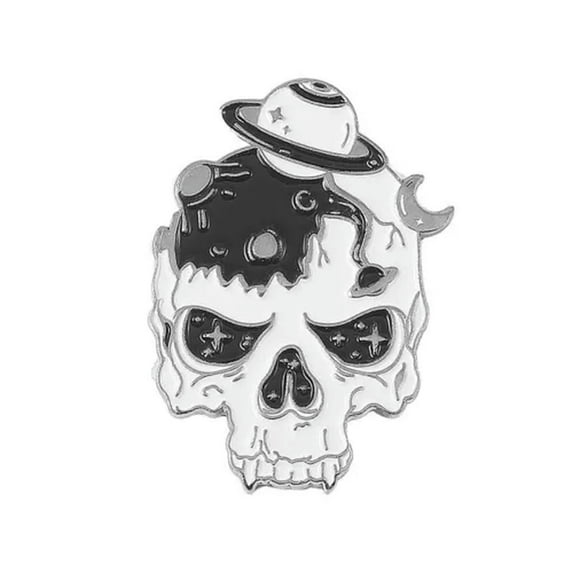 GKNET Black Skull Cat Enamel Pin Lapel Collar Pin Corsage Brooch Women Men Delicate Jewelry -17