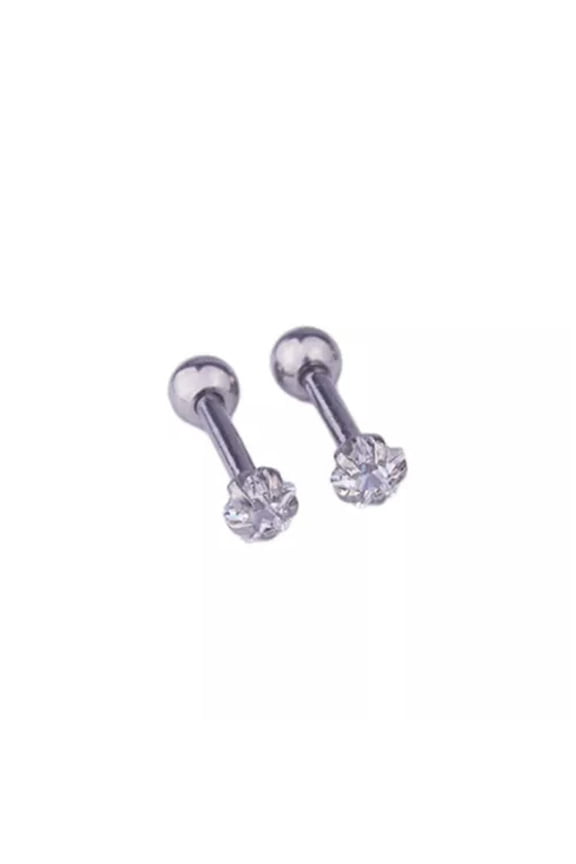 Body Piercing Delicate Jewelry Cartilage Earring Stud Screw Ball Back Piercing Stud Gifts-silver 3mm