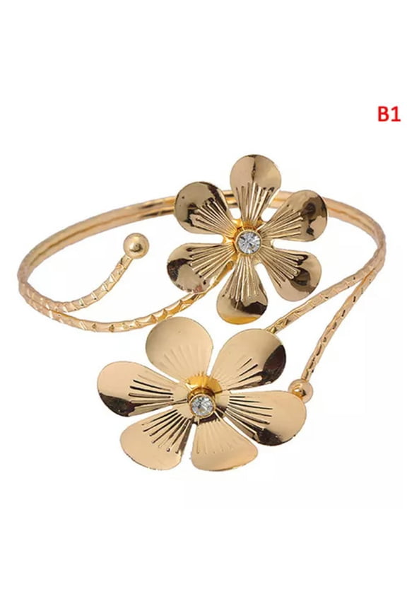 Bohemian Butterfly Leaf Charm Arm Chain Metal Hollow Out Geometric Bracelets WY4-B1
